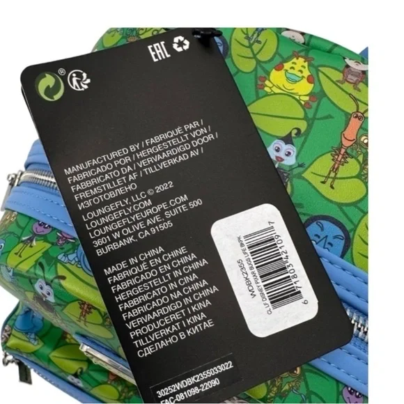 Loungefly Pixar Disney A Bug's Life Mini Backpack Bag NWT - Picture 5 of 8